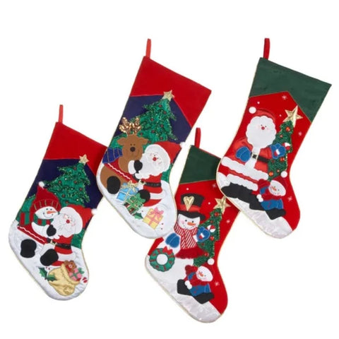 Assorted 2.5" Santa And Snowman Stocking, INDIVIDUALLY SOLD