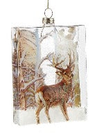 Rectangle Reindeer Ornament