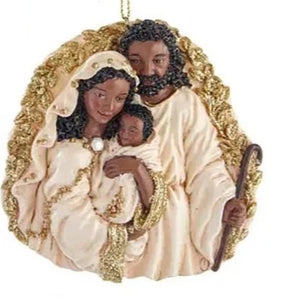 African Holy Family Ornament