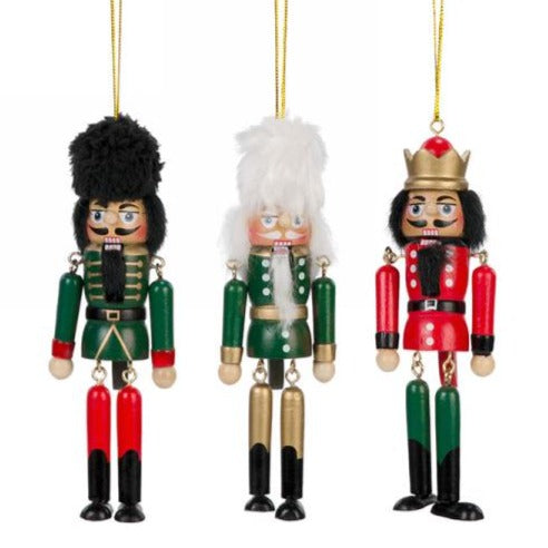 Assorted Nutcracker With Dangle Legs Ornament, INDIVIDUALLY SOLD