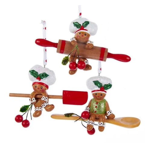Assorted Gingerbread Utensil Ornament, INDIVIDUALLY SOLD