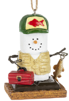 S'mores Fisherman And Tackle Box Ornament