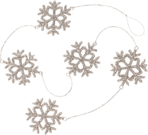 3.5' Silver Snowflake Garland