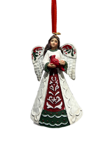 Angel With Cardinal Ornament