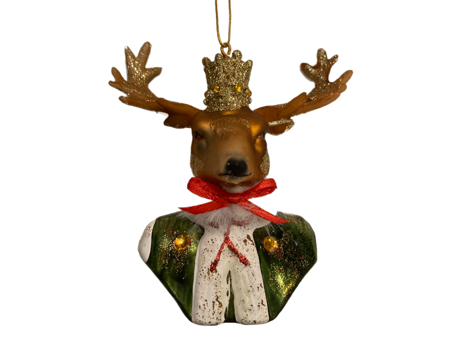 Deer With Crown Ornament