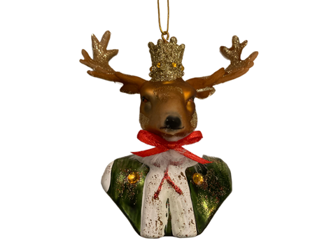 Deer With Crown Ornament