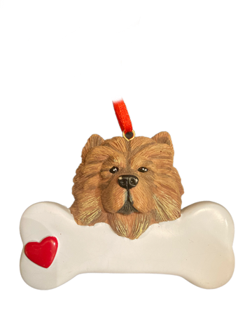 Chow Chow With Bone Ornament