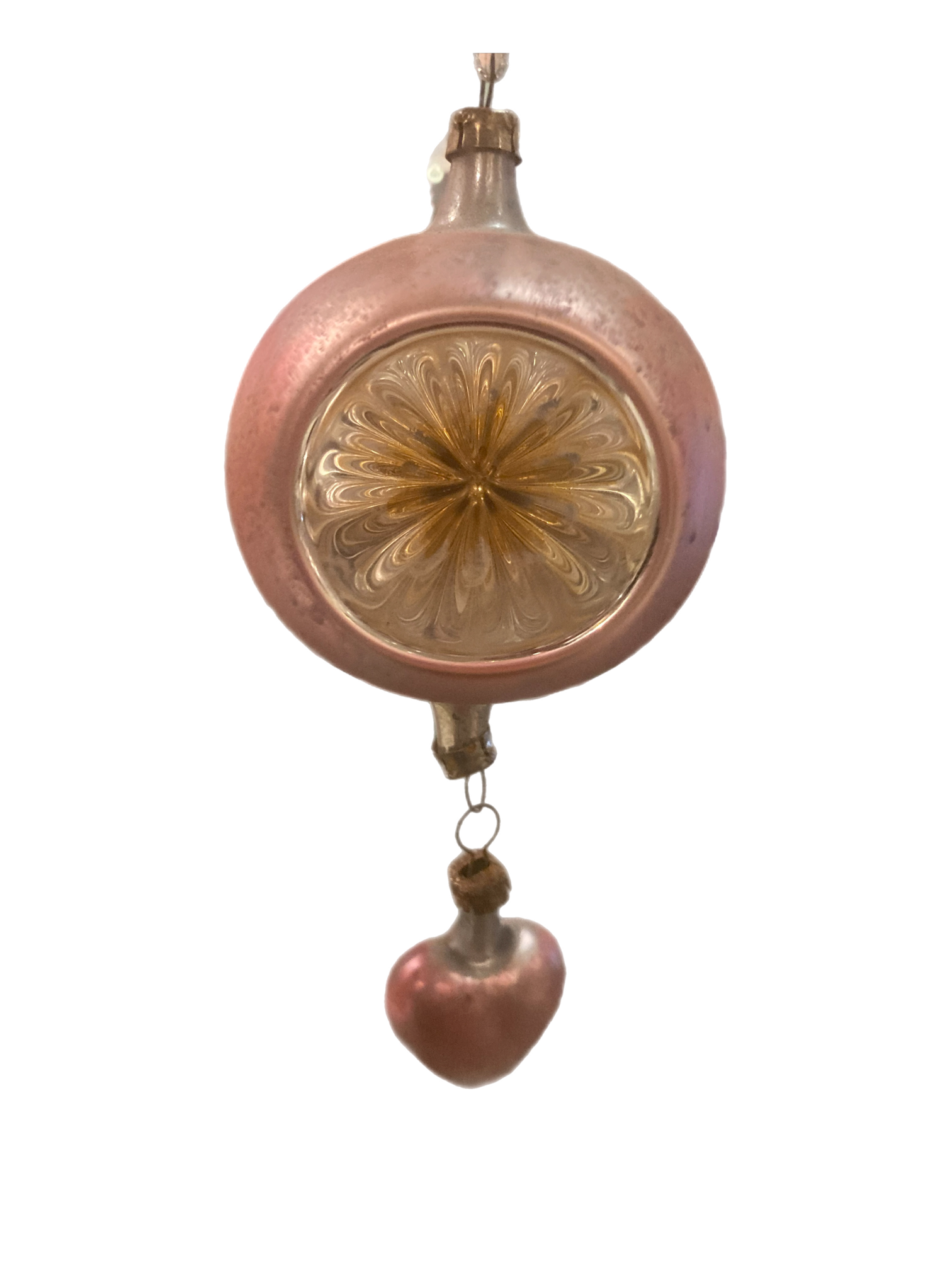Pink Reflector With Heart Dangle Ball