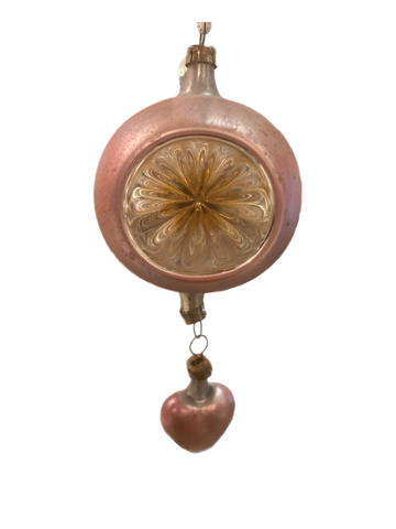 Pink Reflector With Heart Dangle Ball