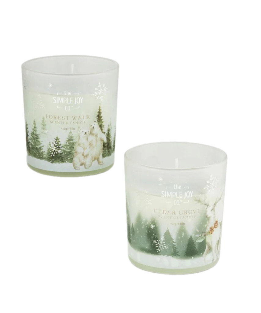2" X 4" Assorted Winter Scented Jar Candle, INDIVIDUALLY SOLD