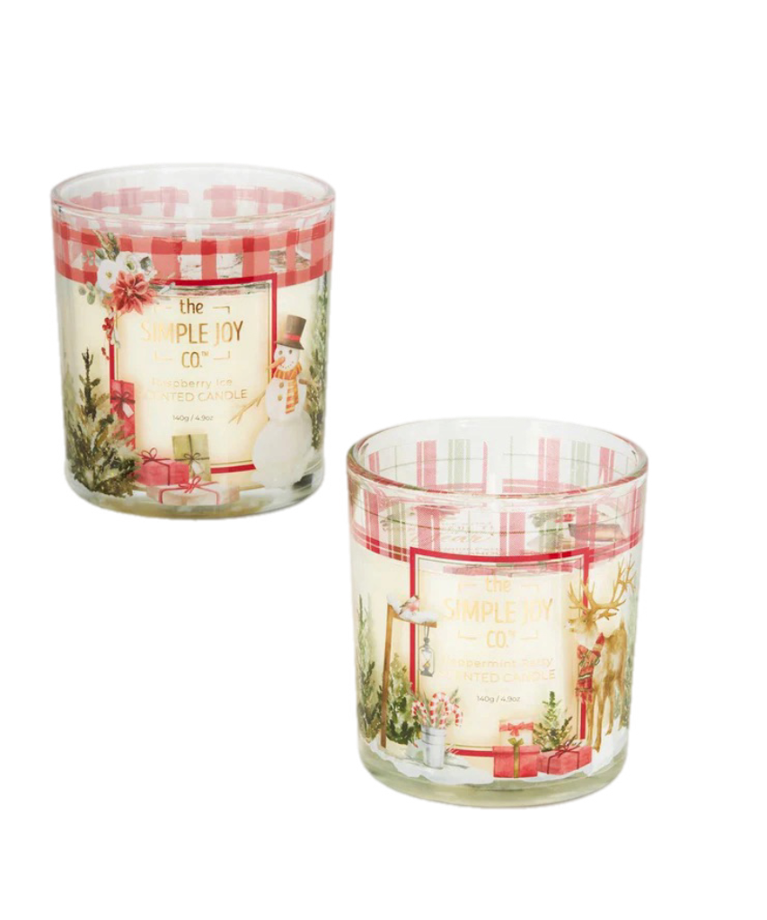 2" X 4" Assorted Winter Scented Jar Candle, INDIVIDUALLY SOLD