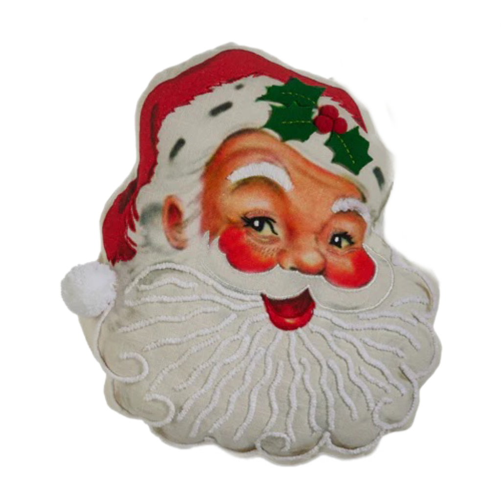 Santa Head Cutout Pillow