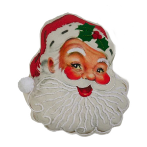 Santa Head Cutout Pillow