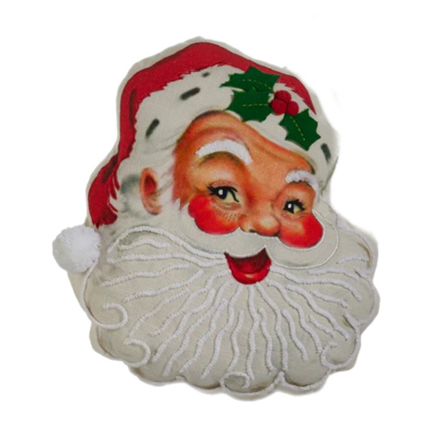 Santa Head Cutout Pillow