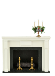 Byers Choice: Fireplace Mantle With Candelabra