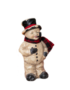 Snowman With Pipe Figurine