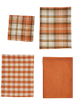Orange Tea Towel And Dish Cloth Set Of 4