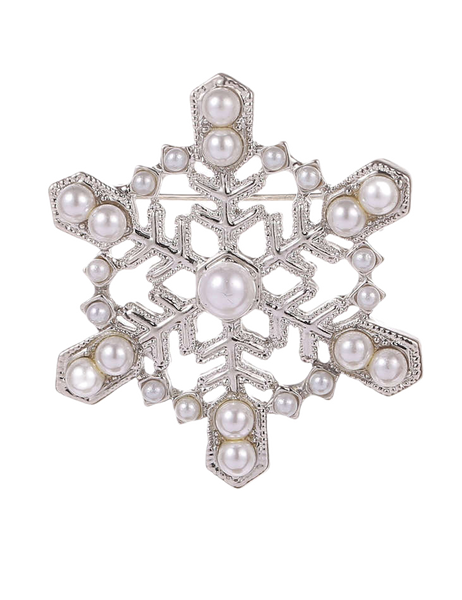 Silver Snowflake Brooch