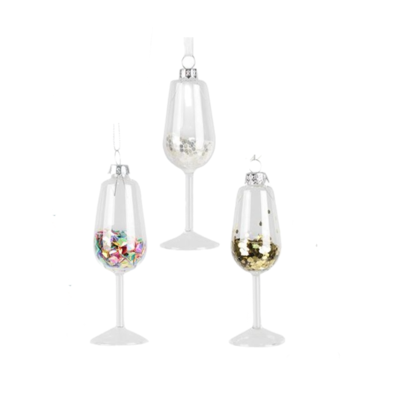 Assorted Wine Glass Ornament, INDIVIDUALLY SOLD