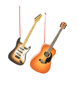 Assorted Electric And Acoustic Guitar Ornament, INDIVIDUALLY SOLD