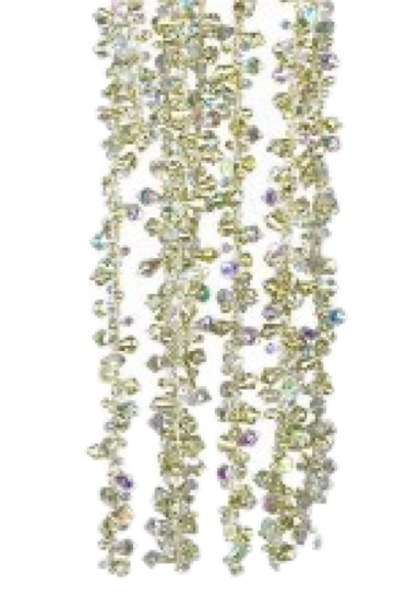 9' Gold Diamond Beaded Garland