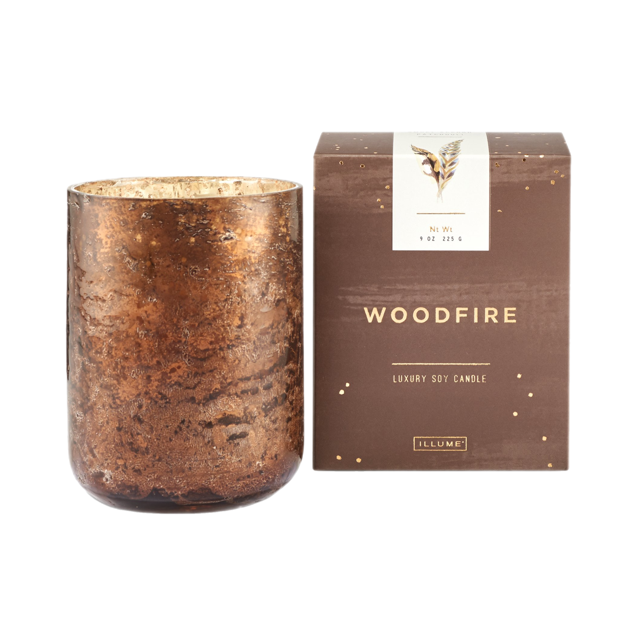 ILLUME Candle Luxe Sanded Glass: Woodfire