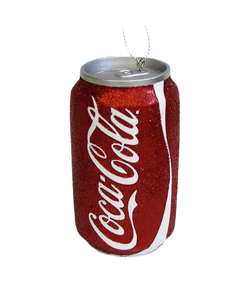 Coca Cola Glitter Can Ornament