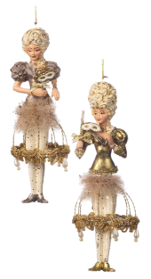 Assorted Dangle Masquerade Lady Ornament, INDIVIDUALLY SOLD