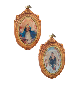Assorted Madonna With Child Disk Ornament, INDIVIDUALLY SOLD