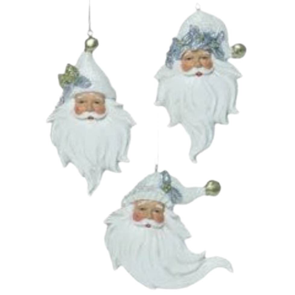 Assorted Santa Face Ornament, INDIVIDUALLY SOLD
