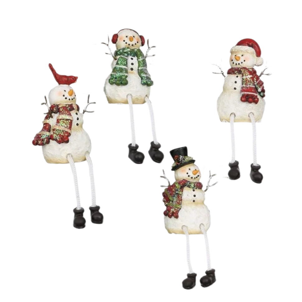 Assorted Snowman Shelf Sitter Figurine, INDIVIDUALLY SOLD