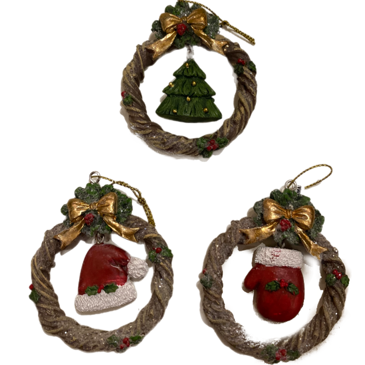 Assorted Wreath Ornament, INDIVIDUALLY SOLD