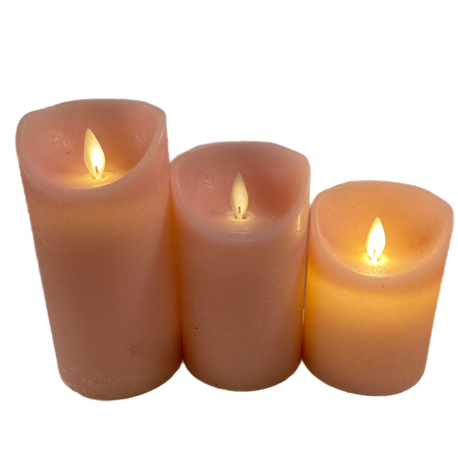 Assorted Wide Pillar Flameless Candle: Pink, INDIVIDUALLY SOLD