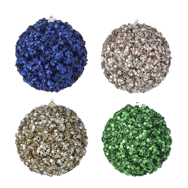 Assorted 4" Sequin Ball, INDIVIDUALLY SOLD