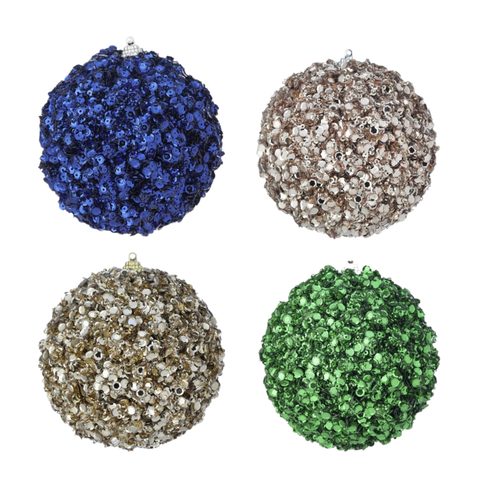 Assorted 4" Sequin Ball, INDIVIDUALLY SOLD