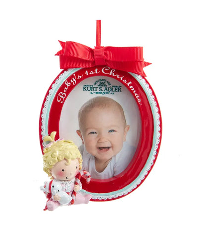 Baby's 1st Christmas Picture Frame Girl Ornament