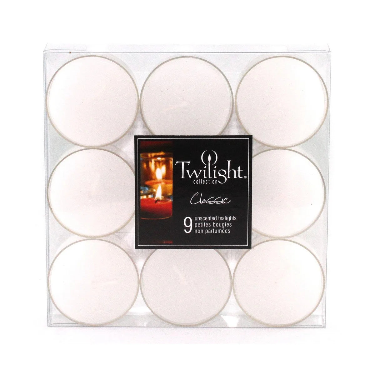 Set Of 9 Tealight Candles: White