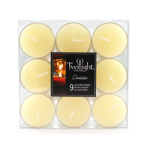 Set Of 9 Tealight Candles: Ivory