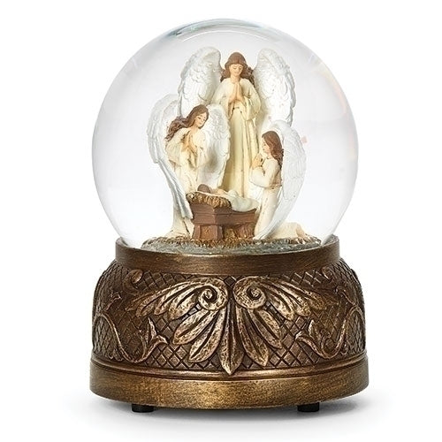 Angels And Baby Jesus Snowglobe
