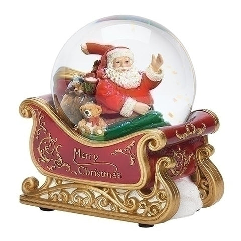 Santa In Sleigh Snowglobe