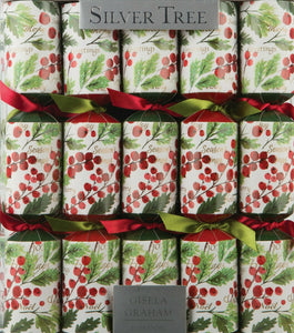 Holiday Berries Crackers, Set Of 10
