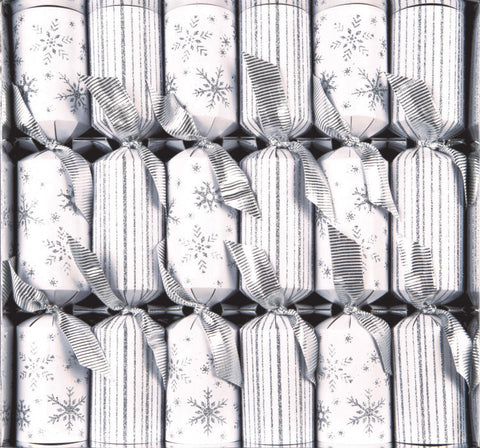 Snowflakes And Stripes Crackers, Set Of 6