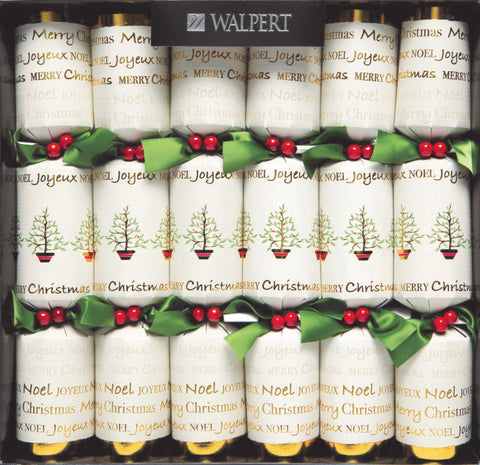 Holiday Greetings Crackers, Set Of 6