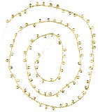 5.5' Gold Bead And Bell Garland