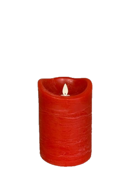 4" X 6" Pillar Flameless Candle: Red