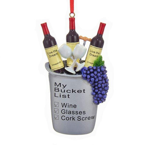 Wine Bucket List Ornament