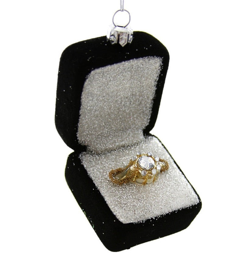 Black Engagement Ring Ornament