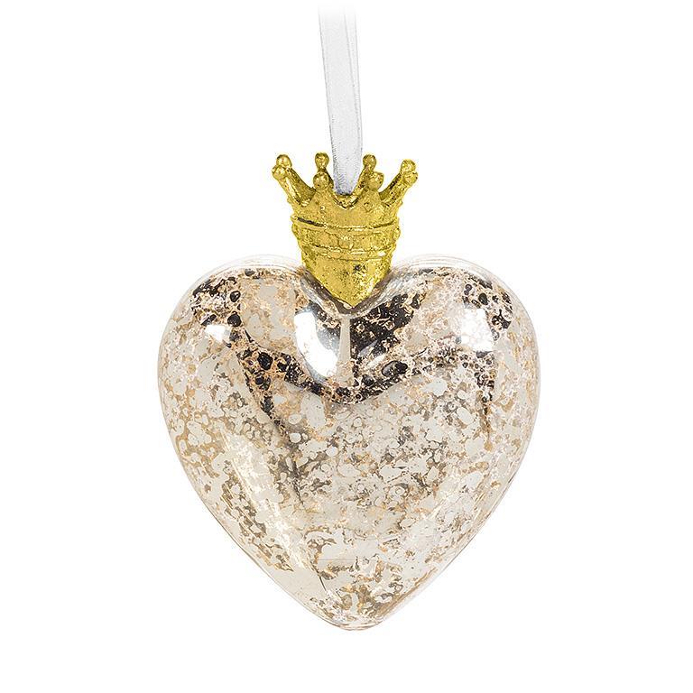 Heart With Crown Ornament