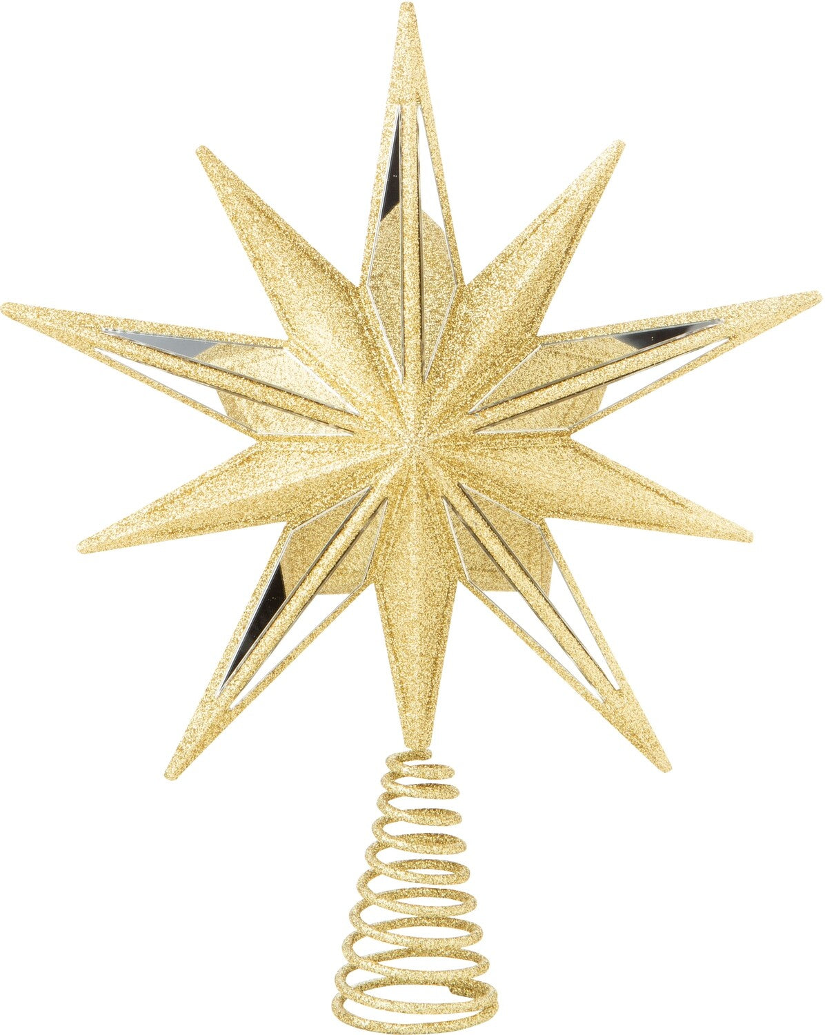 12" 9 Point Non Lit Gold Star Tree Topper