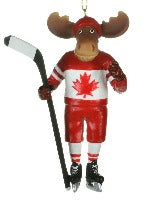 Hockey Moose Ornament